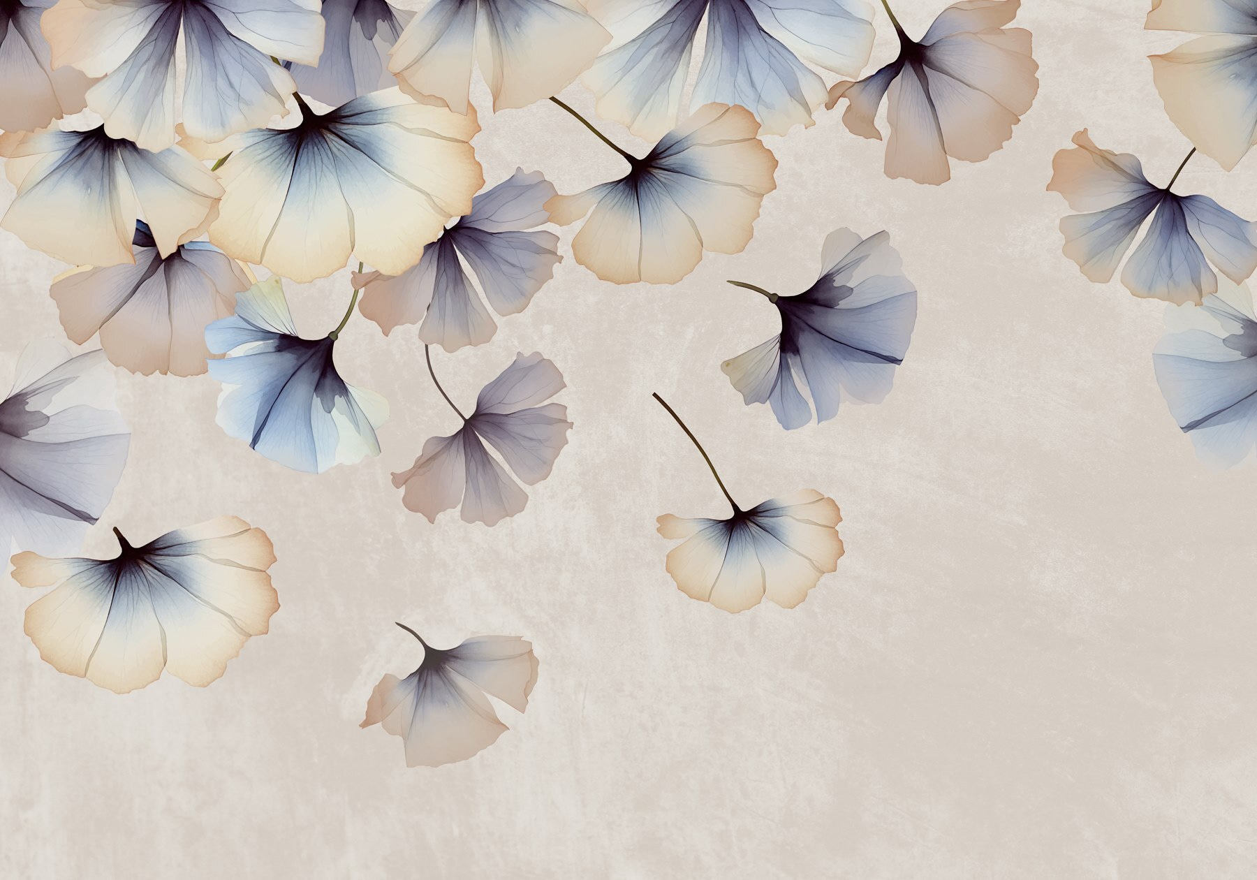 Falling petals in soft hues Falling petals in soft hues