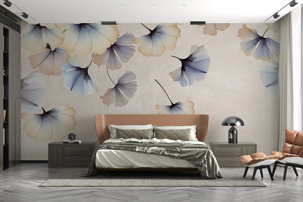 Falling petals in soft hues Falling petals in soft hues