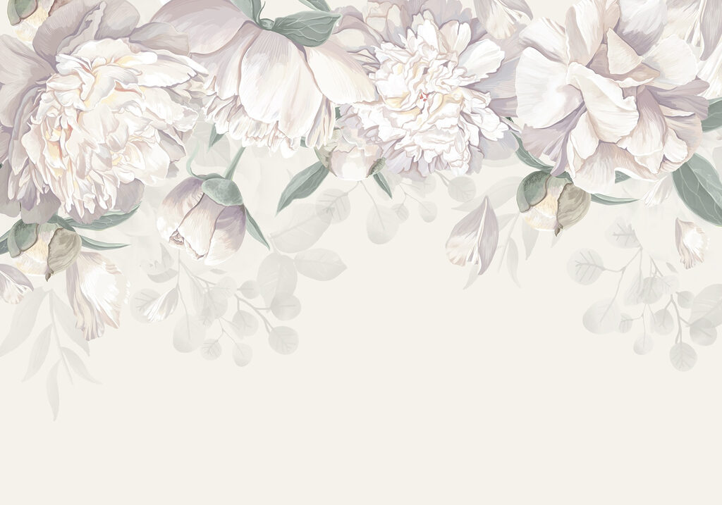 Flores brancas com folhas verdes Flores brancas com folhas verdes