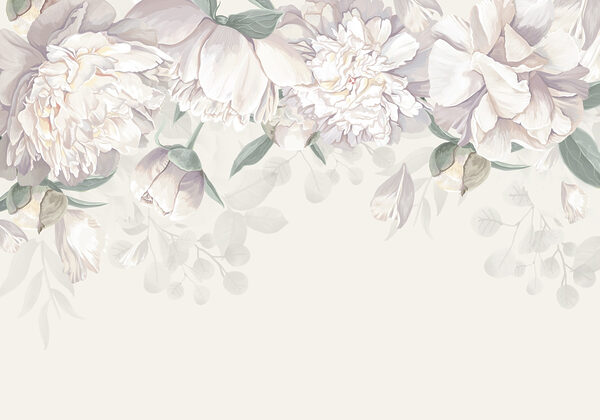 Flores brancas com folhas verdes Flores brancas com folhas verdes