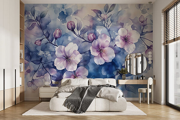 Pintura de flores num ramo Pintura de flores num ramo