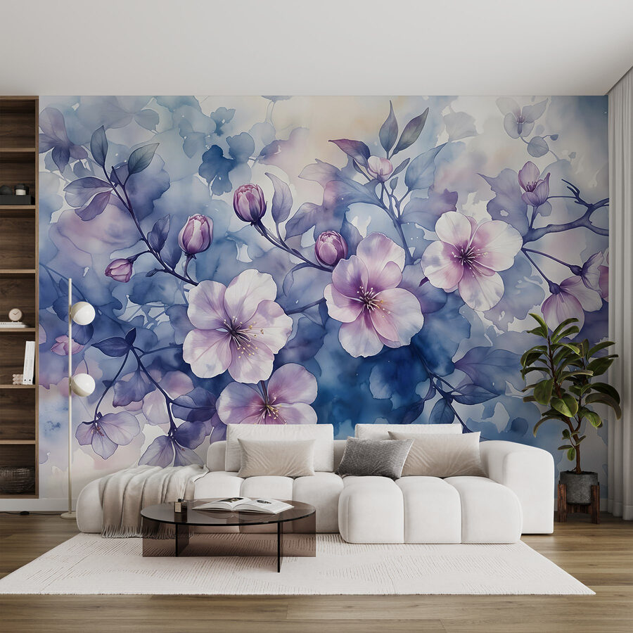Pintura de flores num ramo Pintura de flores num ramo