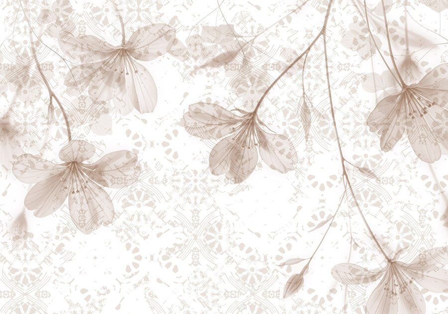 Flores delicadas em tons suaves.