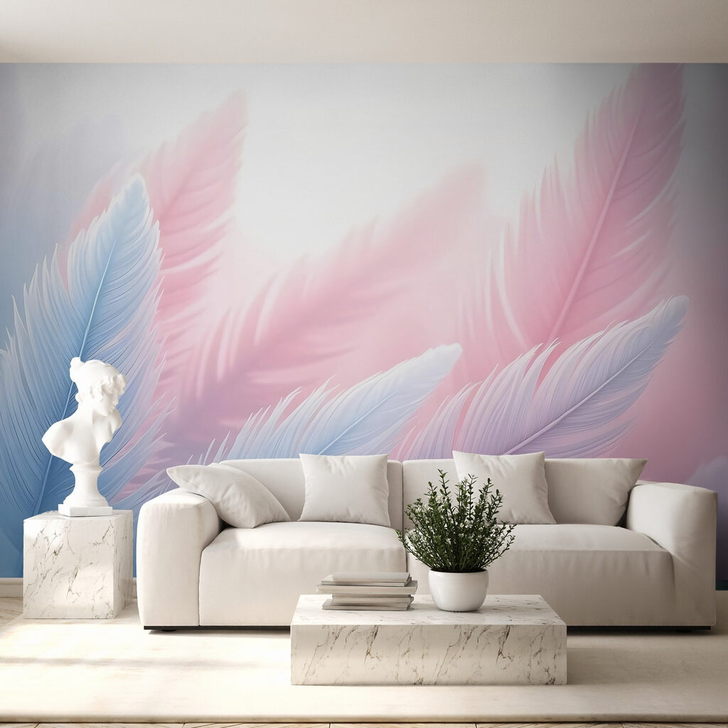 Group of feathers in light Group of feathers in light