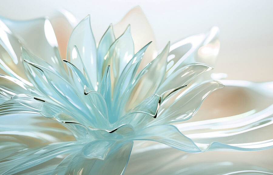 Papel de parede Delicado desenho floral translúcido. - Image 4