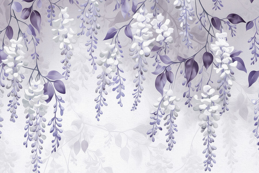 Papel de parede Flores delicadas em tons suaves - Image 4