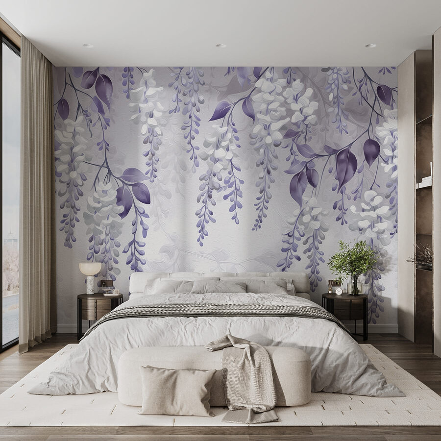 Papel de parede Flores delicadas em tons suaves