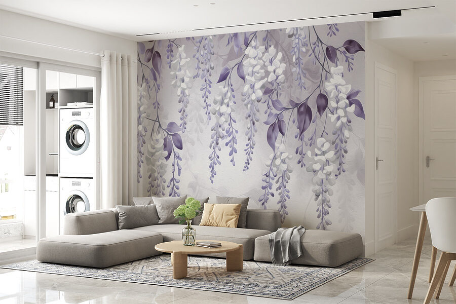 Papel de parede Flores delicadas em tons suaves - Image 2