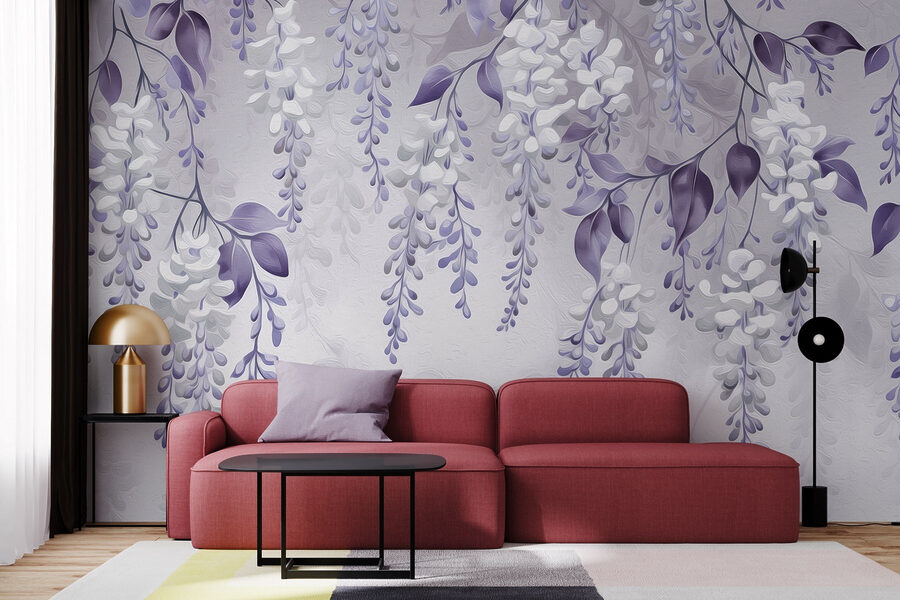 Papel de parede Flores delicadas em tons suaves - Image 3
