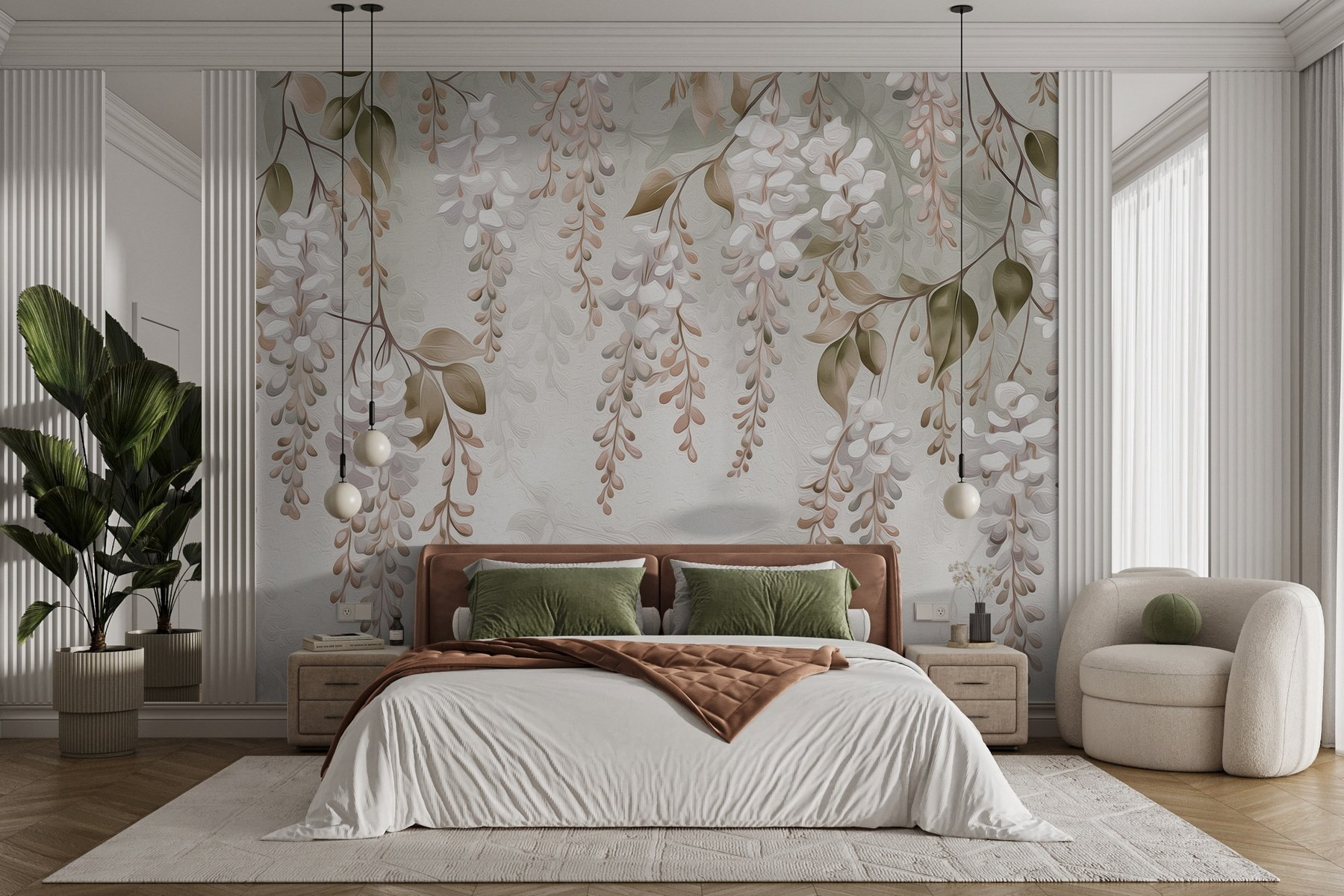 Delicate floral arrangement in soft hues