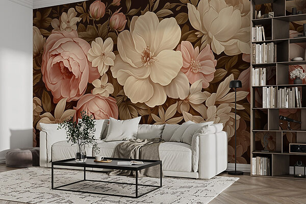 Flores exuberantes em tons pastel suaves Flores exuberantes em tons pastel suaves