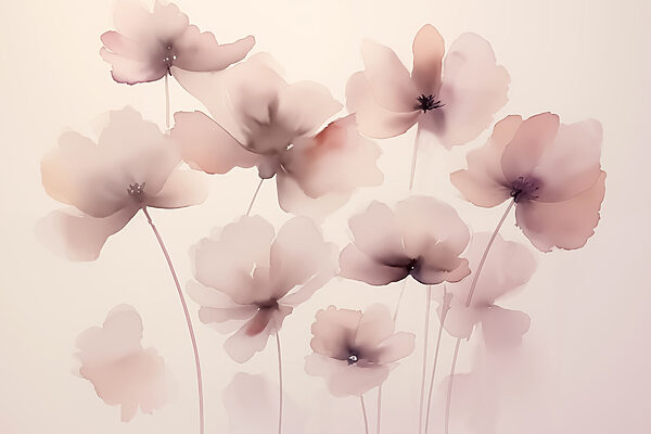 Grupo de flores sobre um fundo branco Grupo de flores sobre um fundo branco