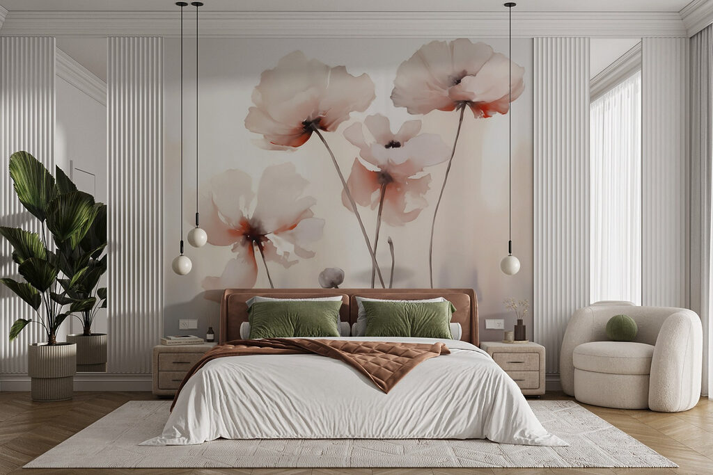 Group of flowers on stems Group of flowers on stems