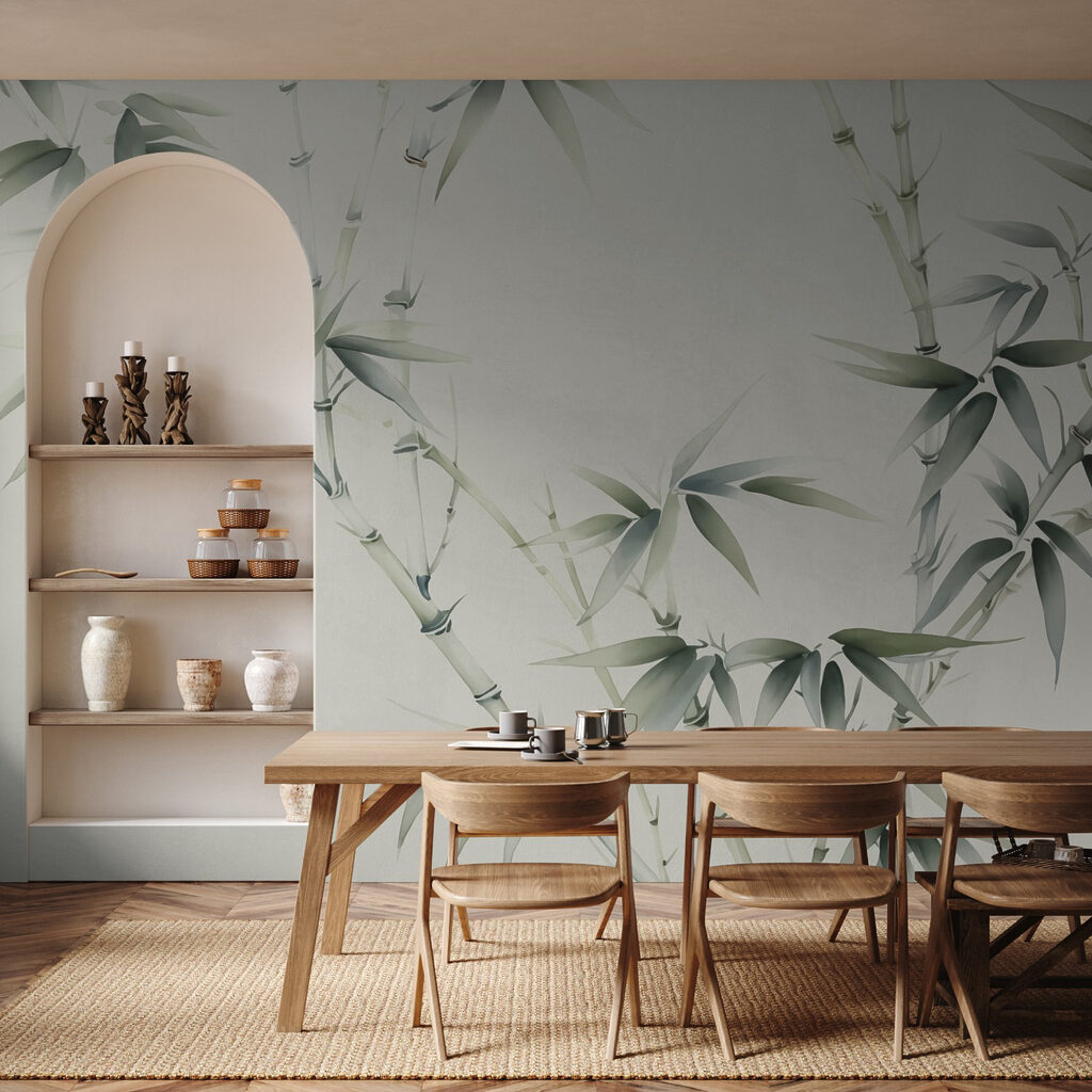 Natural elegance in bamboo arrangement Natural elegance in bamboo arrangement