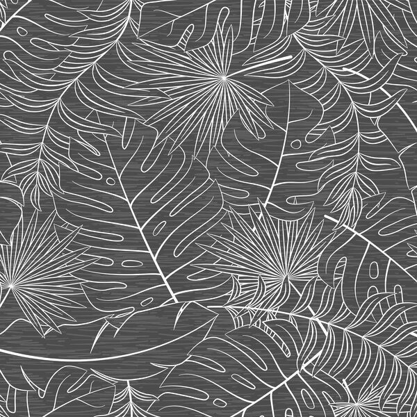 Padrão de folhas sobre um fundo cinzento Padrão de folhas sobre um fundo cinzento