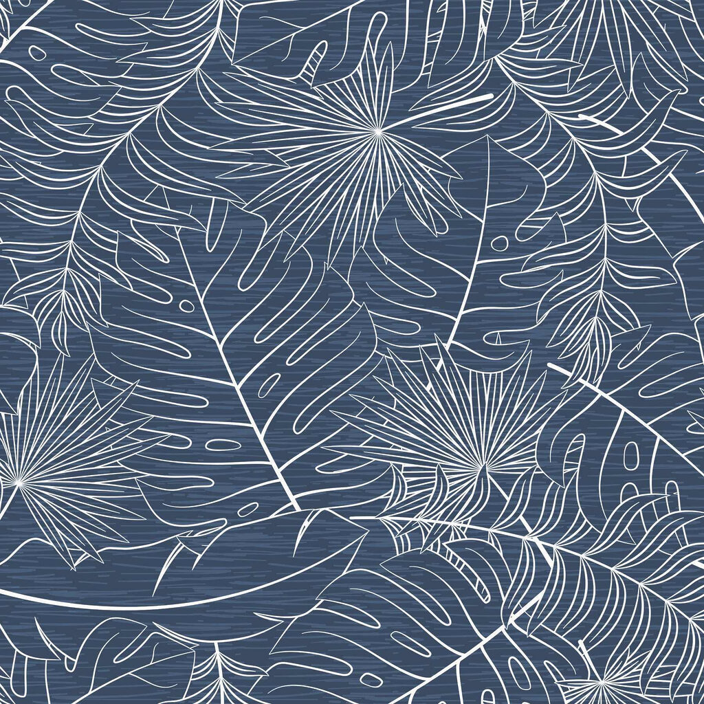 Padrão de folhas sobre um fundo azul Padrão de folhas sobre um fundo azul