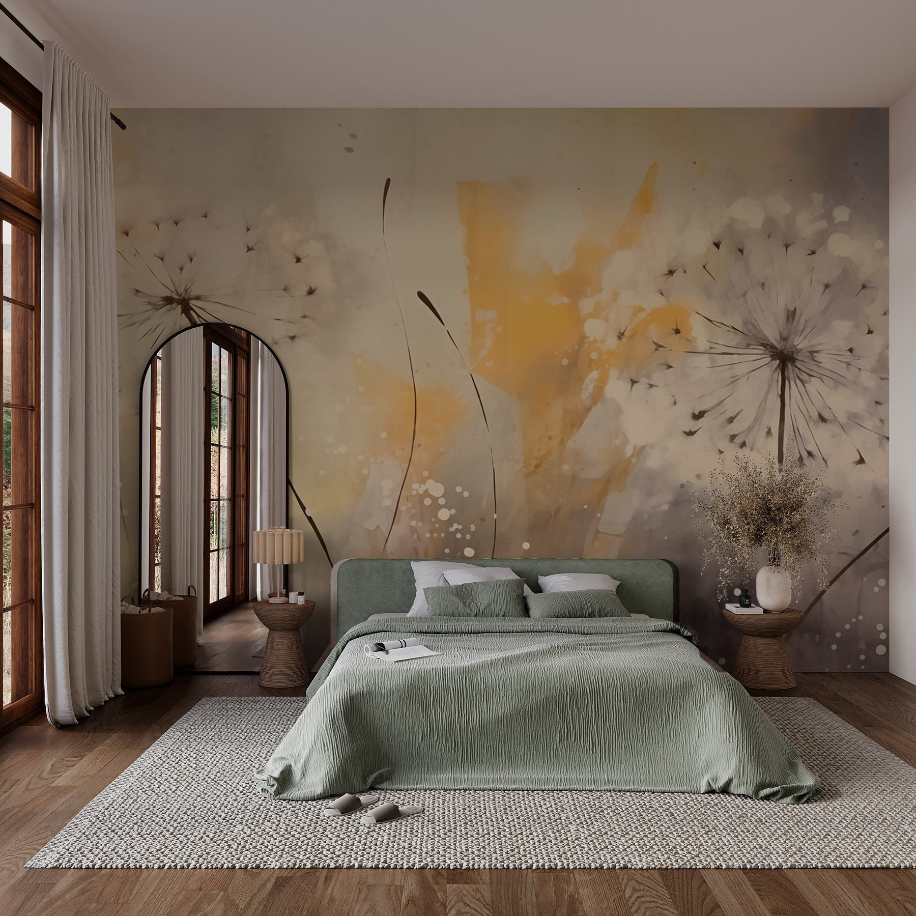 Painting of dandelions