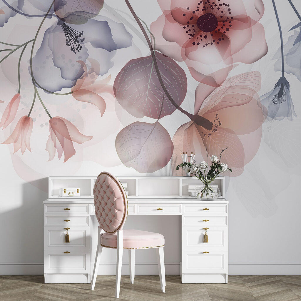 Delicate floral design with soft hues
