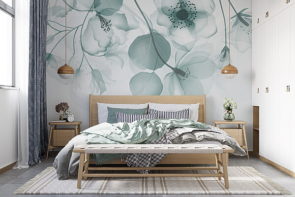 Flores transparentes com folhas Flores transparentes com folhas
