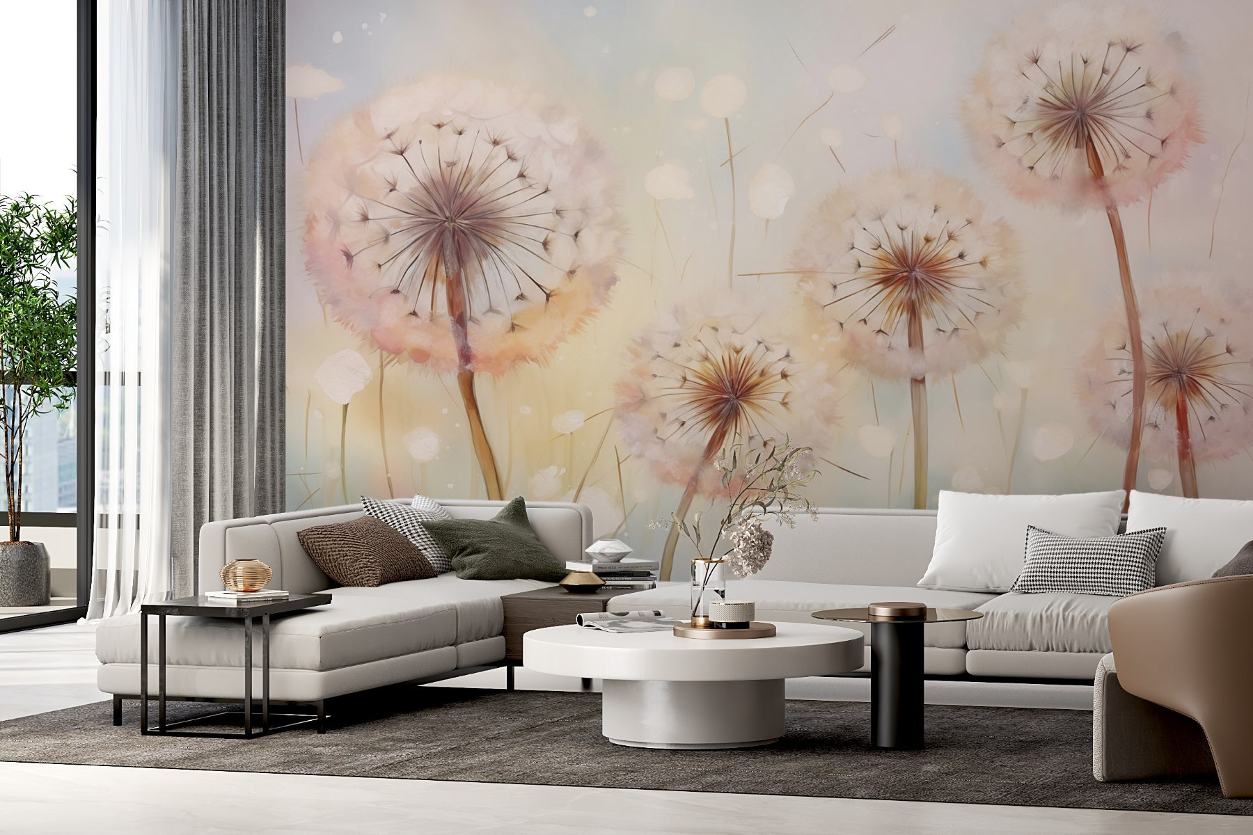 Painting of dandelions
