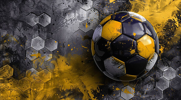 Football ball on a wall Football ball on a wall