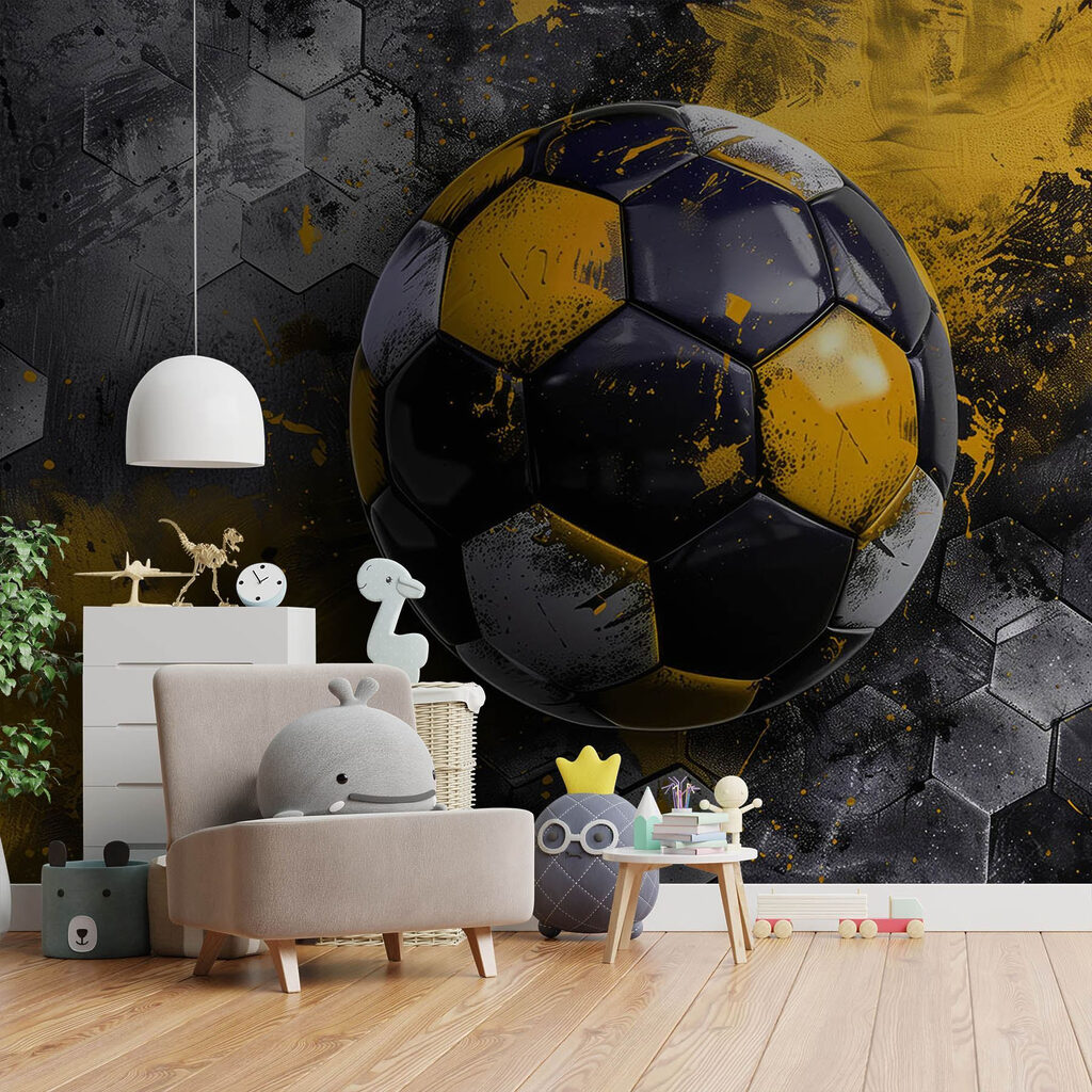 Football ball on a wall Football ball on a wall