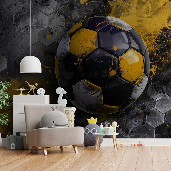 Football ball on a wall Football ball on a wall