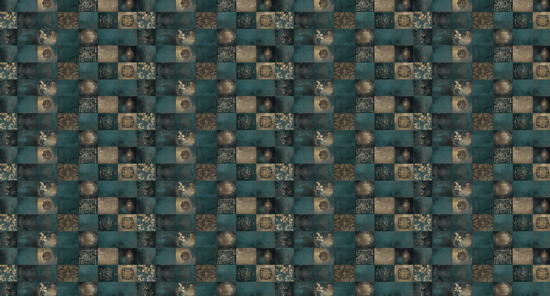 Pattern of squares and dots