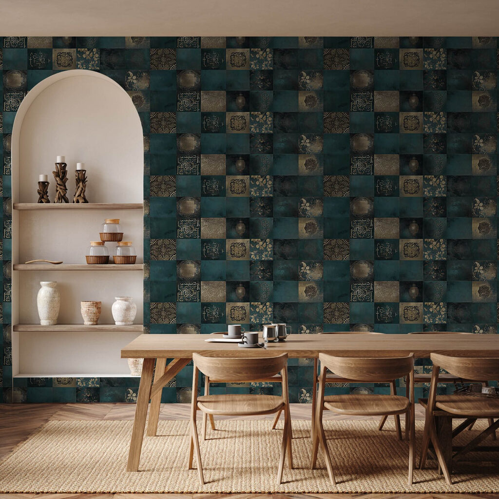 Pattern of squares and dots