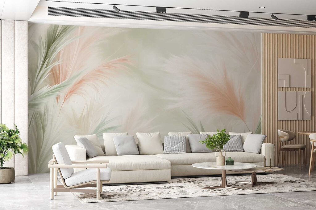 Soft pastel foliage in gentle hues