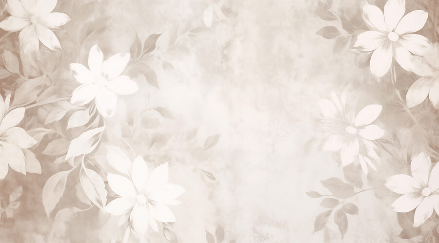 Padrão floral branco e cinzento Padrão floral branco e cinzento