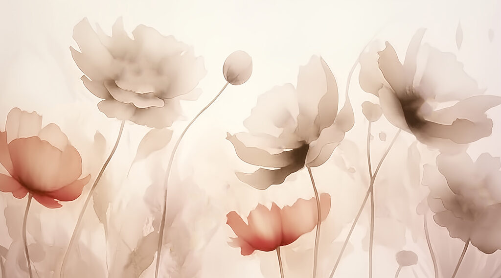 Flores delicadas em tons suaves Flores delicadas em tons suaves