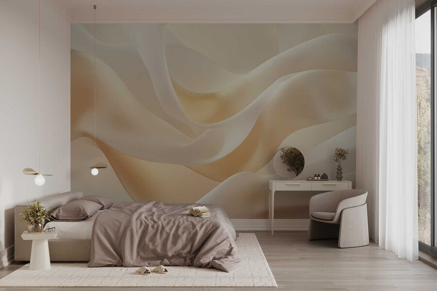 Ondas suaves de design de tecido delicado.