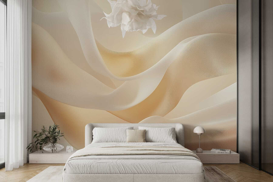 Ondas suaves de design de tecido delicado.