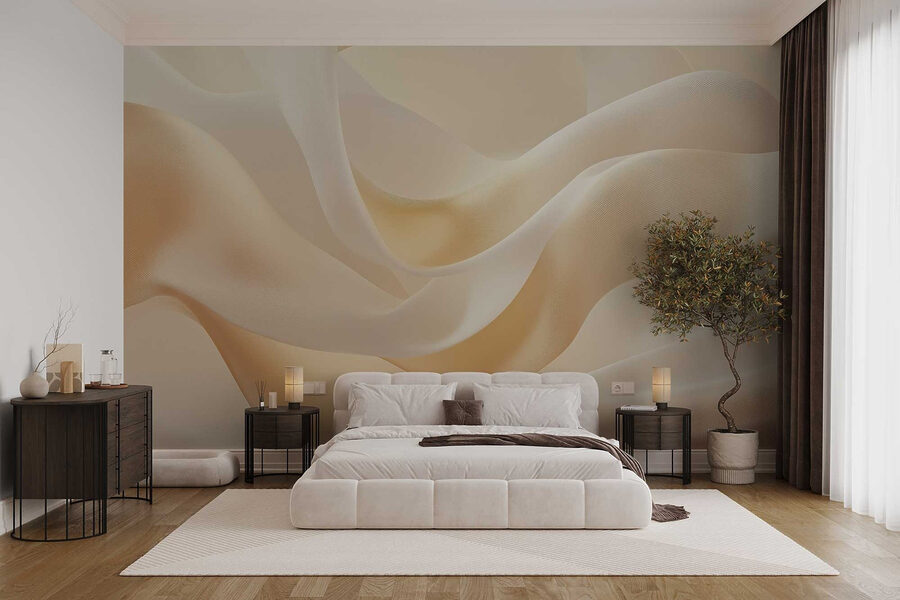Ondas suaves de design de tecido delicado.