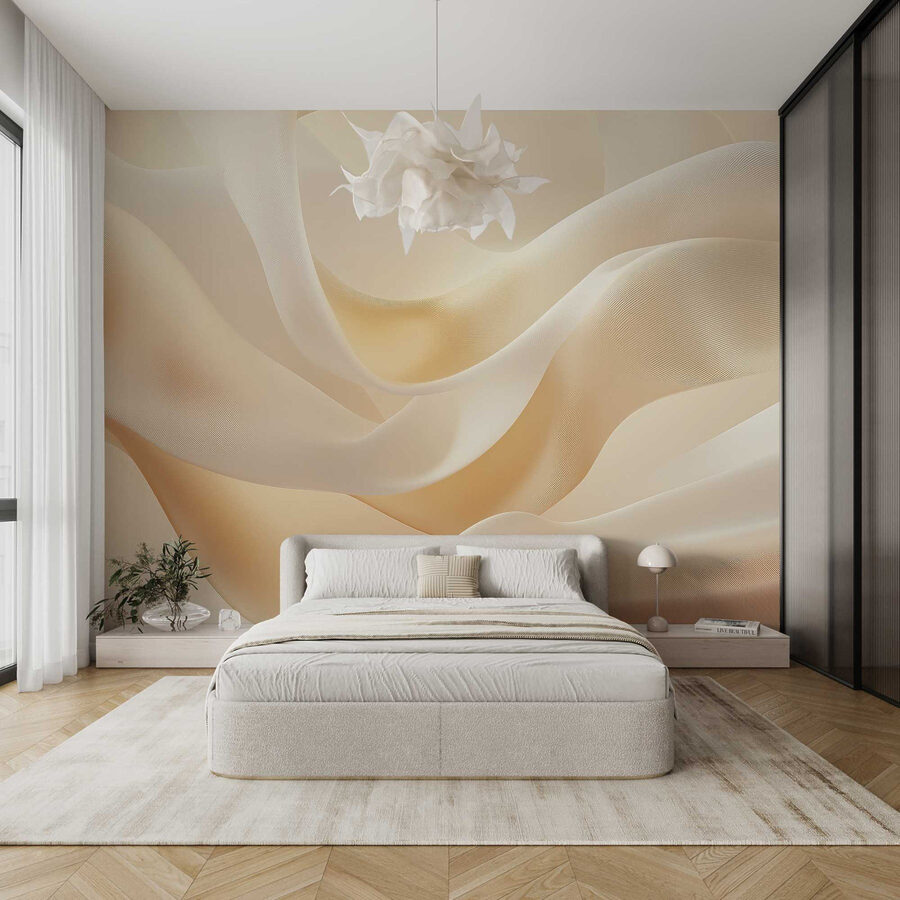 Ondas suaves de design de tecido delicado.