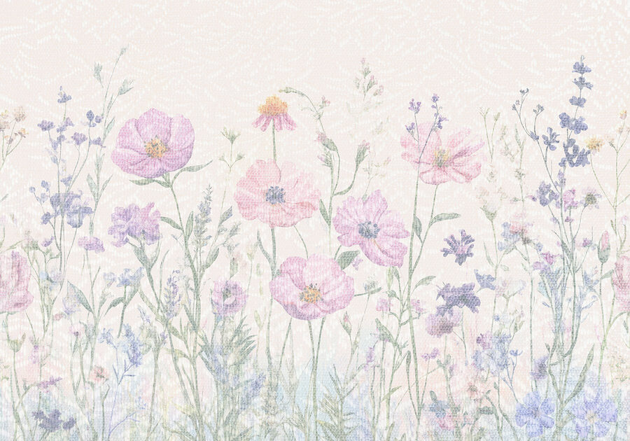Flores delicadas em tons pastel suaves