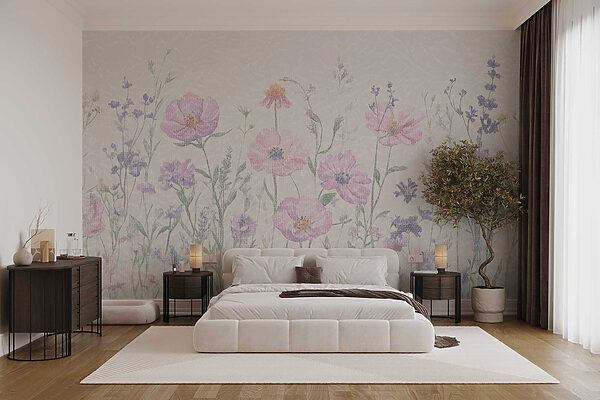 Flores delicadas em tons pastel suaves Flores delicadas em tons pastel suaves