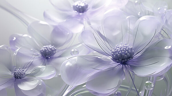 Flores delicadas em tons pastel suaves Flores delicadas em tons pastel suaves