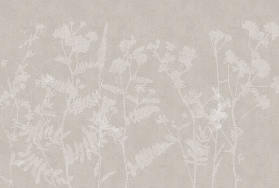 Padrão floral branco sobre um fundo cinzento Padrão floral branco sobre um fundo cinzento