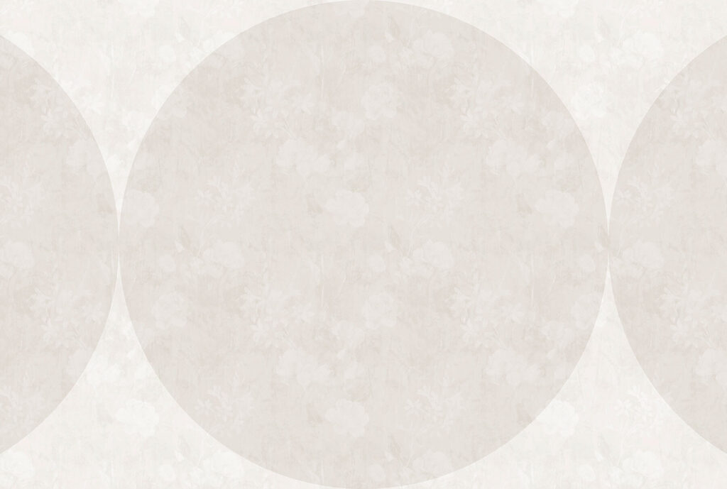 Círculo branco com flores Círculo branco com flores