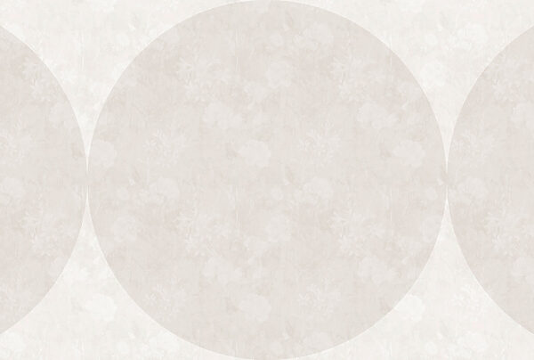 Círculo branco com flores Círculo branco com flores