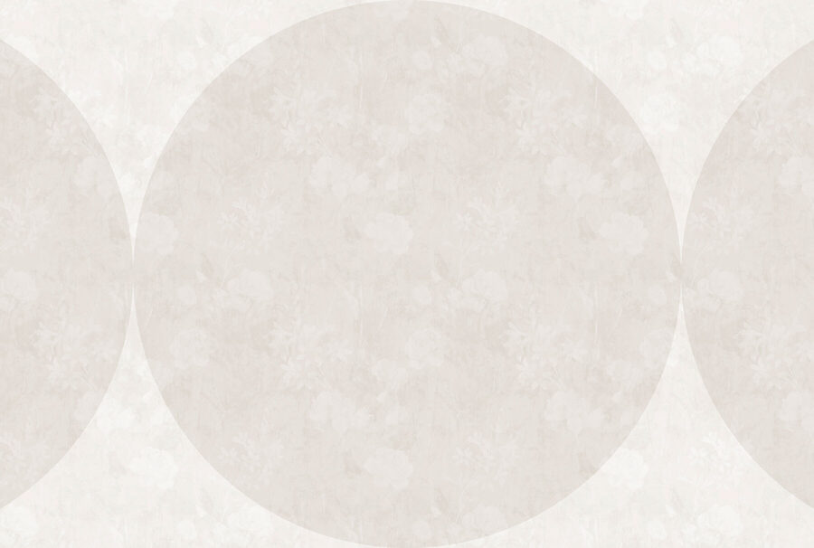 Círculo branco com flores