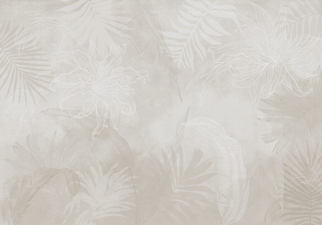Padrão floral branco sobre um fundo cinzento Padrão floral branco sobre um fundo cinzento
