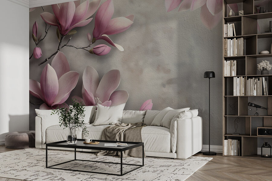 Flores delicadas em tons suaves