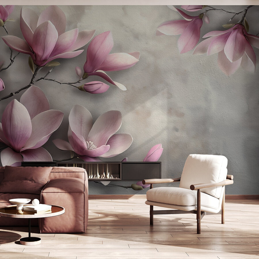 Flores delicadas em tons suaves