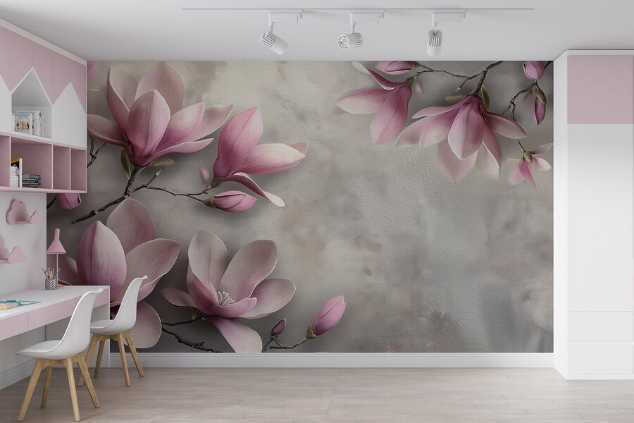 Flores delicadas em tons suaves