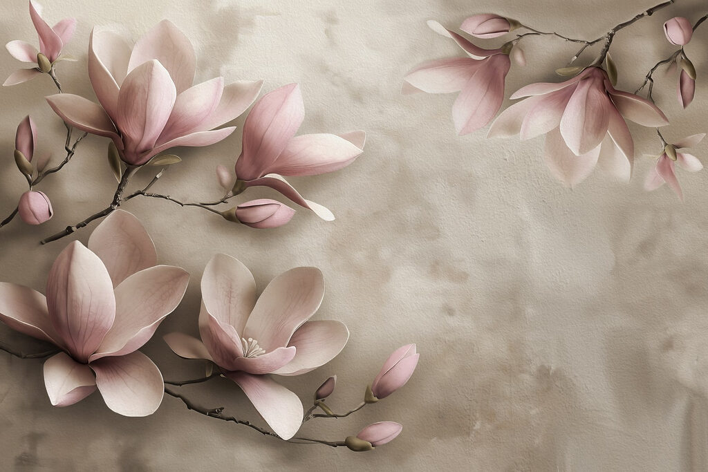Flores delicadas em tons pastel suaves Flores delicadas em tons pastel suaves