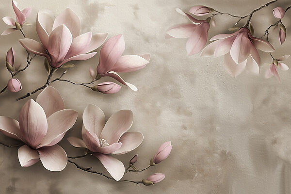 Flores delicadas em tons pastel suaves Flores delicadas em tons pastel suaves