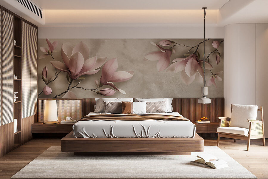 Flores delicadas em tons pastel suaves
